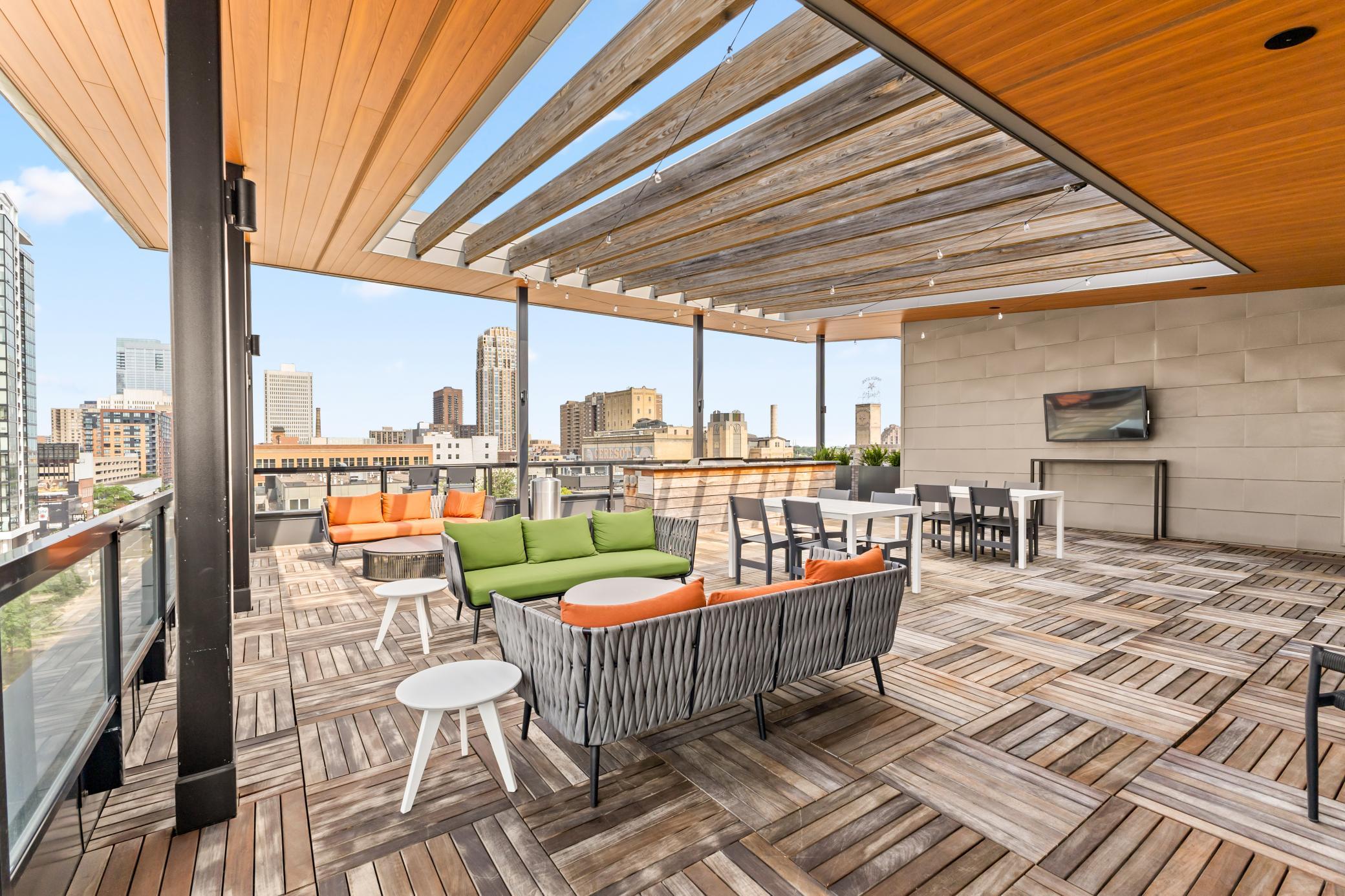 Terrace Rooftop Patio with Downtown Skyline Views