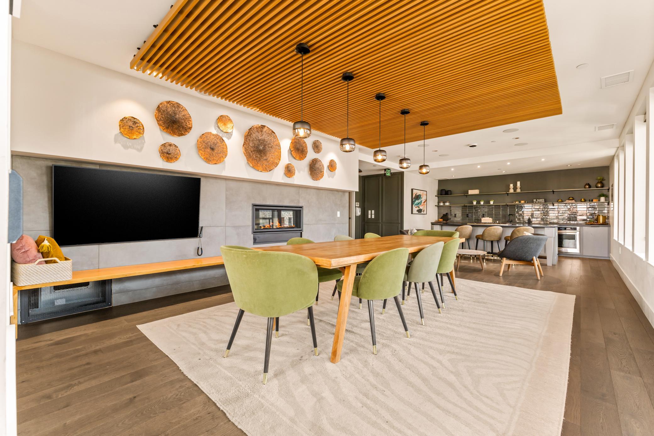 The Hearth Community Room with Full Kitchen & Rooftop Access