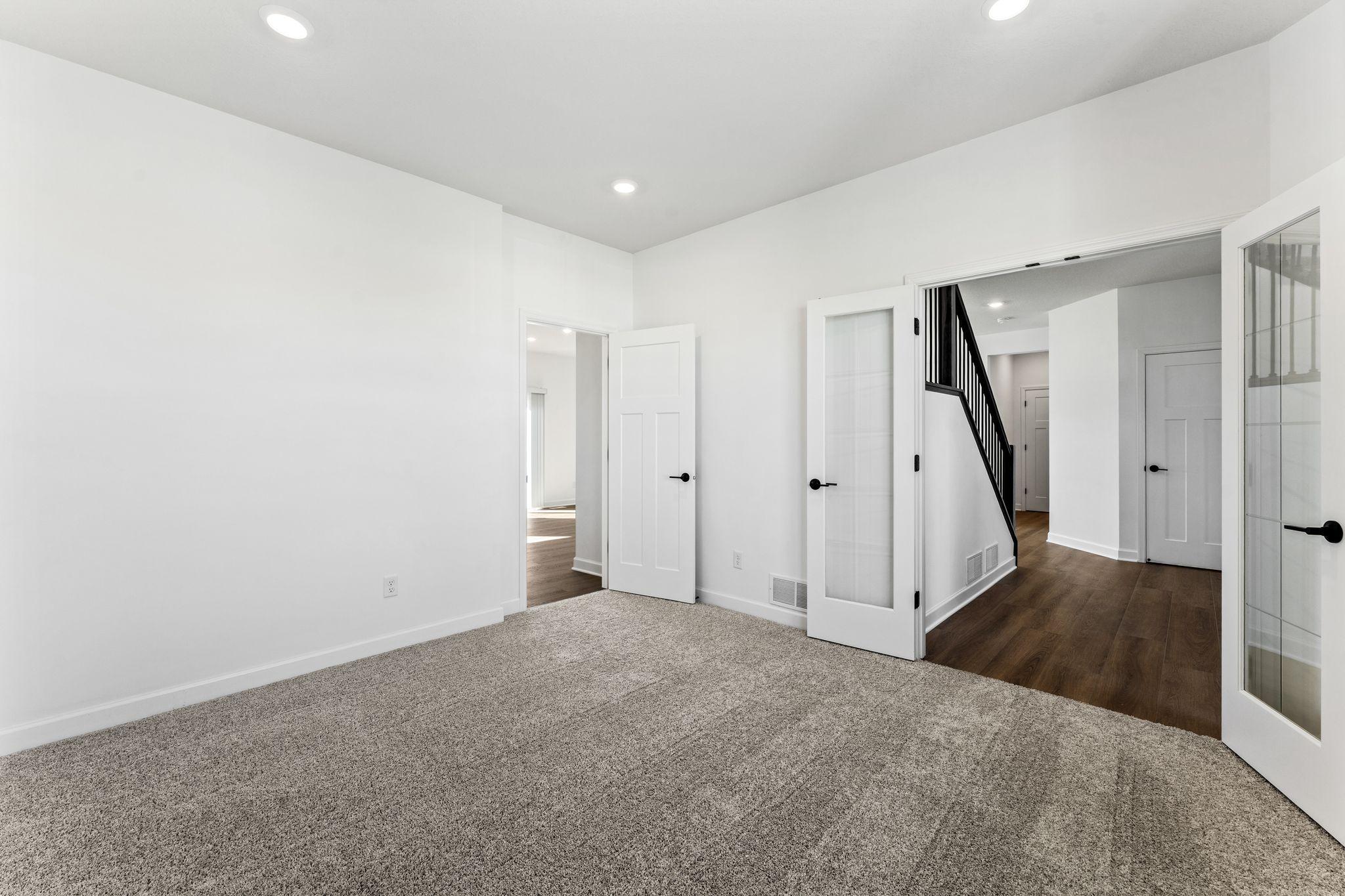The flex space can easily operate as a home office, depending on the homeowner’s needs.