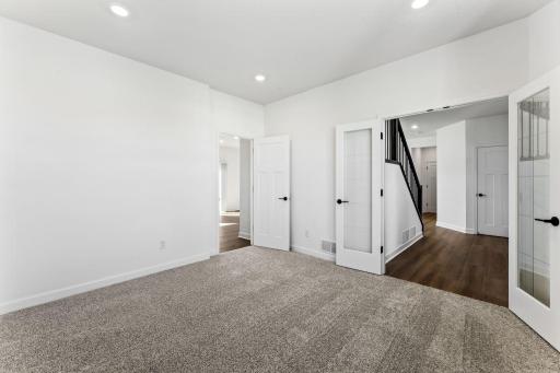 The flex space can easily operate as a home office, depending on the homeowner’s needs.