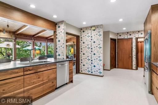 Hillside view from kitchen and dining area