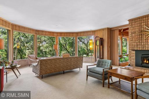 Rounded Main living area with extensive glass