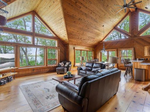great room with tons of natural light. Furnishings are included - a turn key cabin