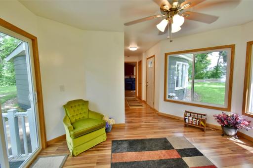4 season porch with large bright windows.