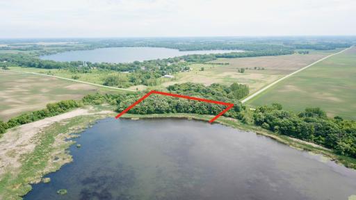 Mud Lake looking east... with property lines.