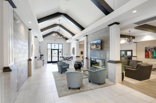 Prairie Club Amenity Center gathering space.