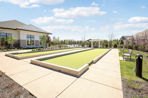 Prairie Club Amenity Center outdoor bocce ball court.