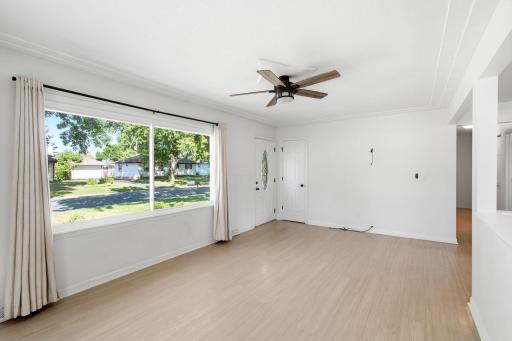 Living Room, large window makes this room light and bright!