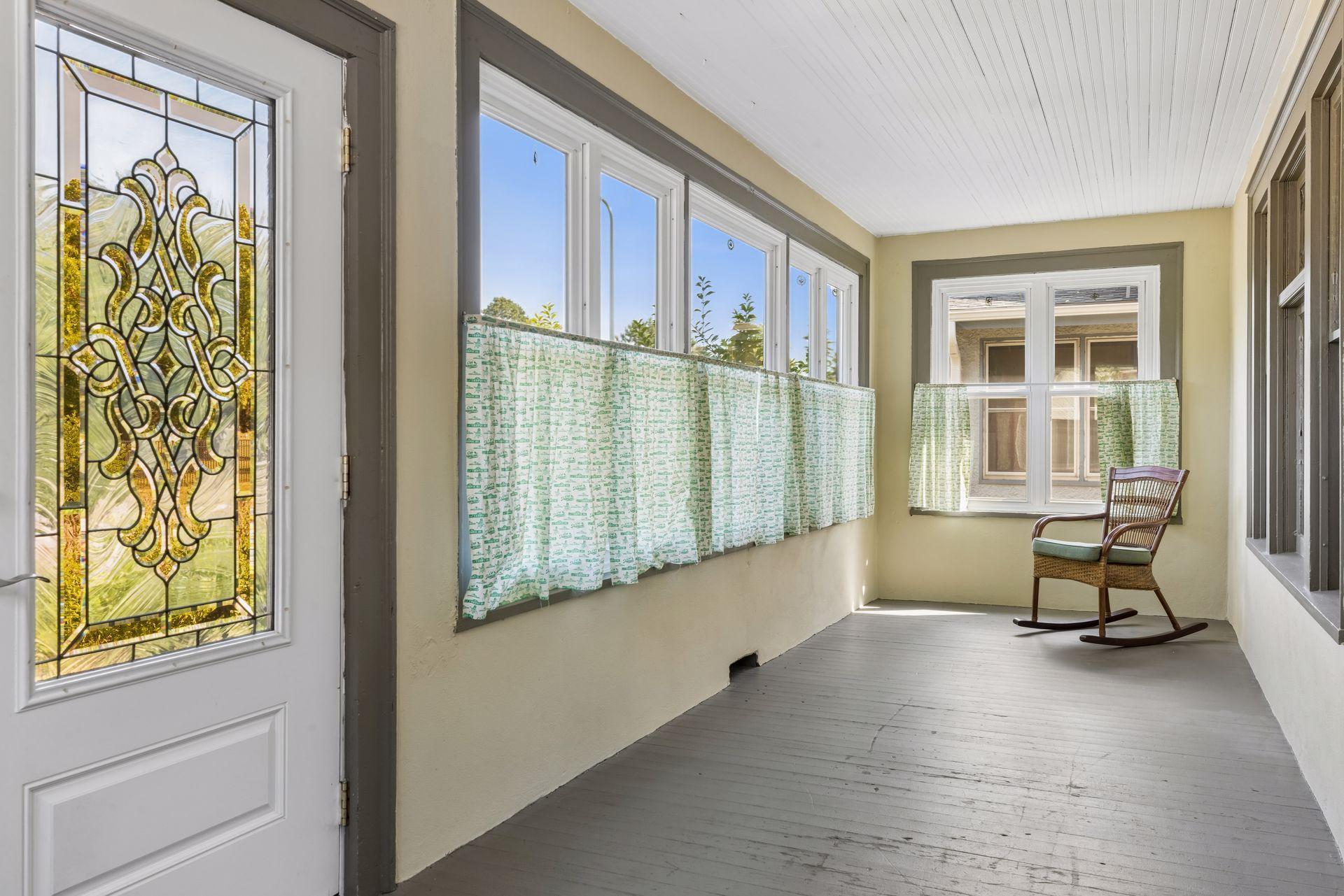 Sunny front porch