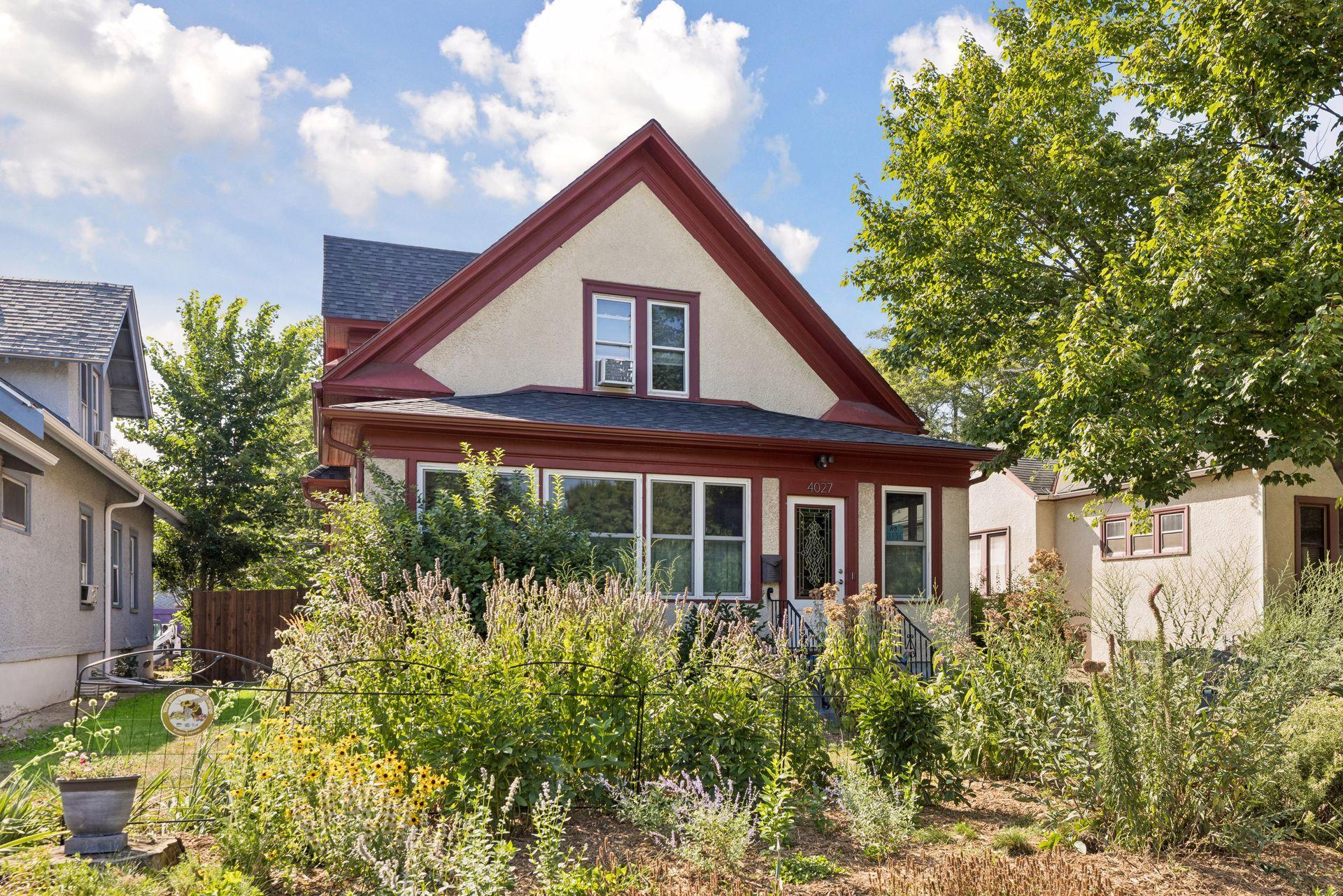 Pollinator gardens in the front
