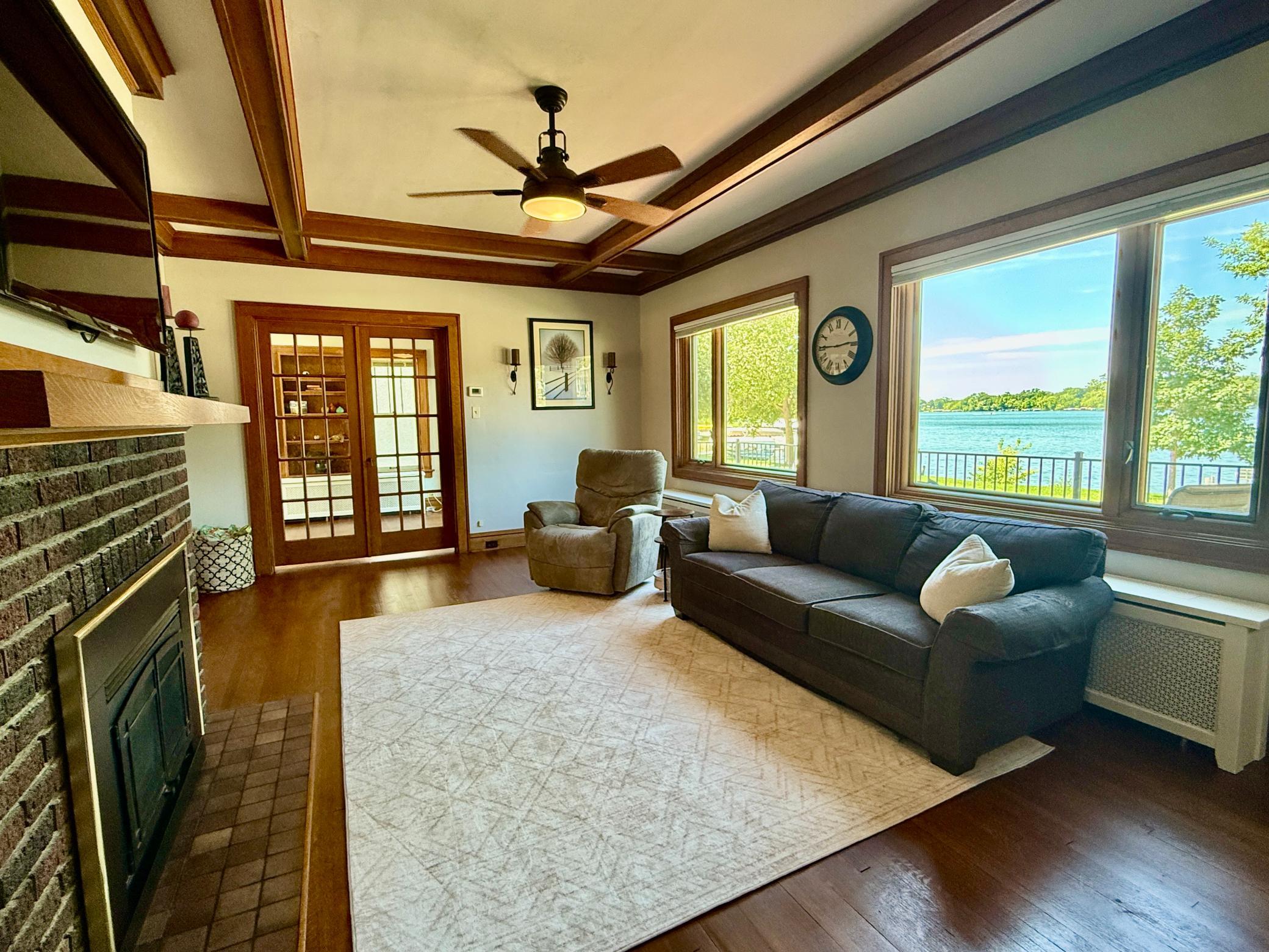 Living Room, Beamed Ceilings