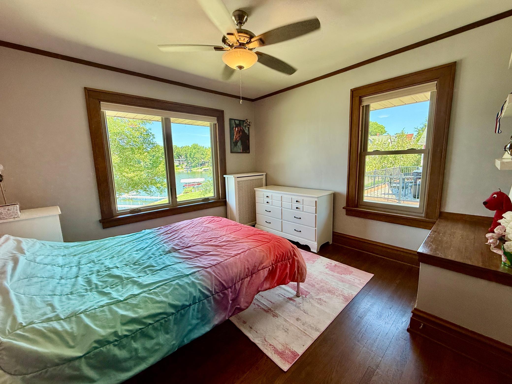 Bedroom 2, Hardwood, Lake View