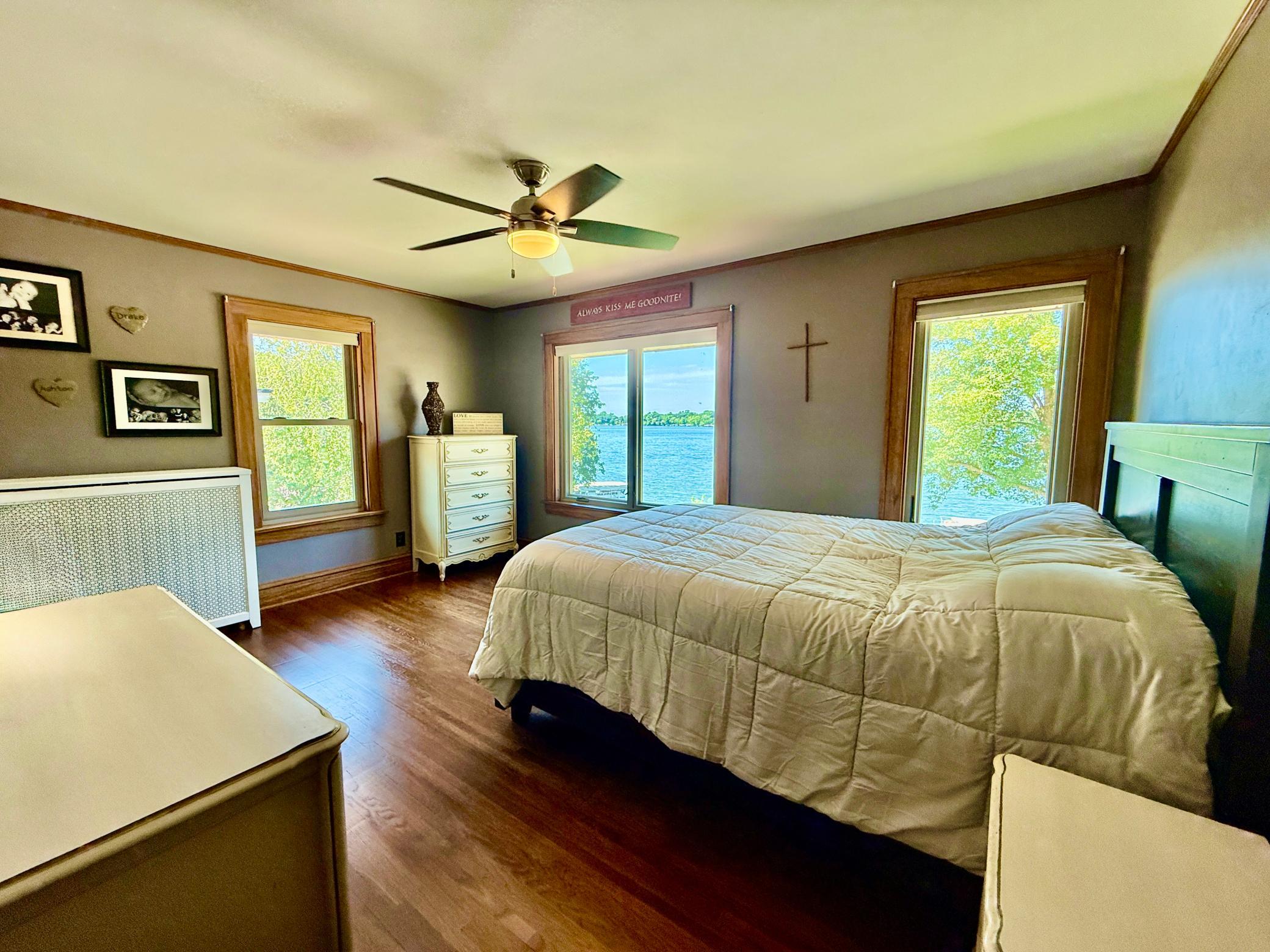 Bedroom 1 - Hardwood, Lake Views