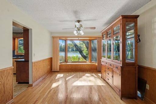 Dining area off Living Room offers lakeviews
