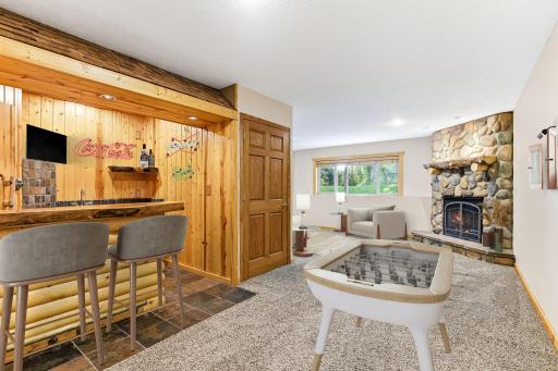 Virtually staged bar room