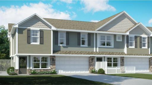 (Exterior rendering, actual home's finishes will vary.)
