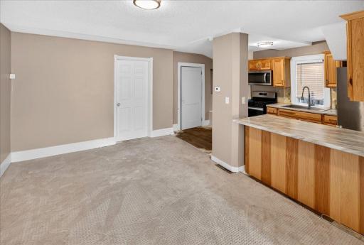 Dining room and eat in kitchen.