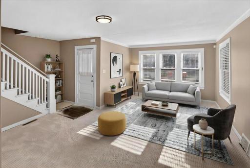 Virtually Staged Living Room