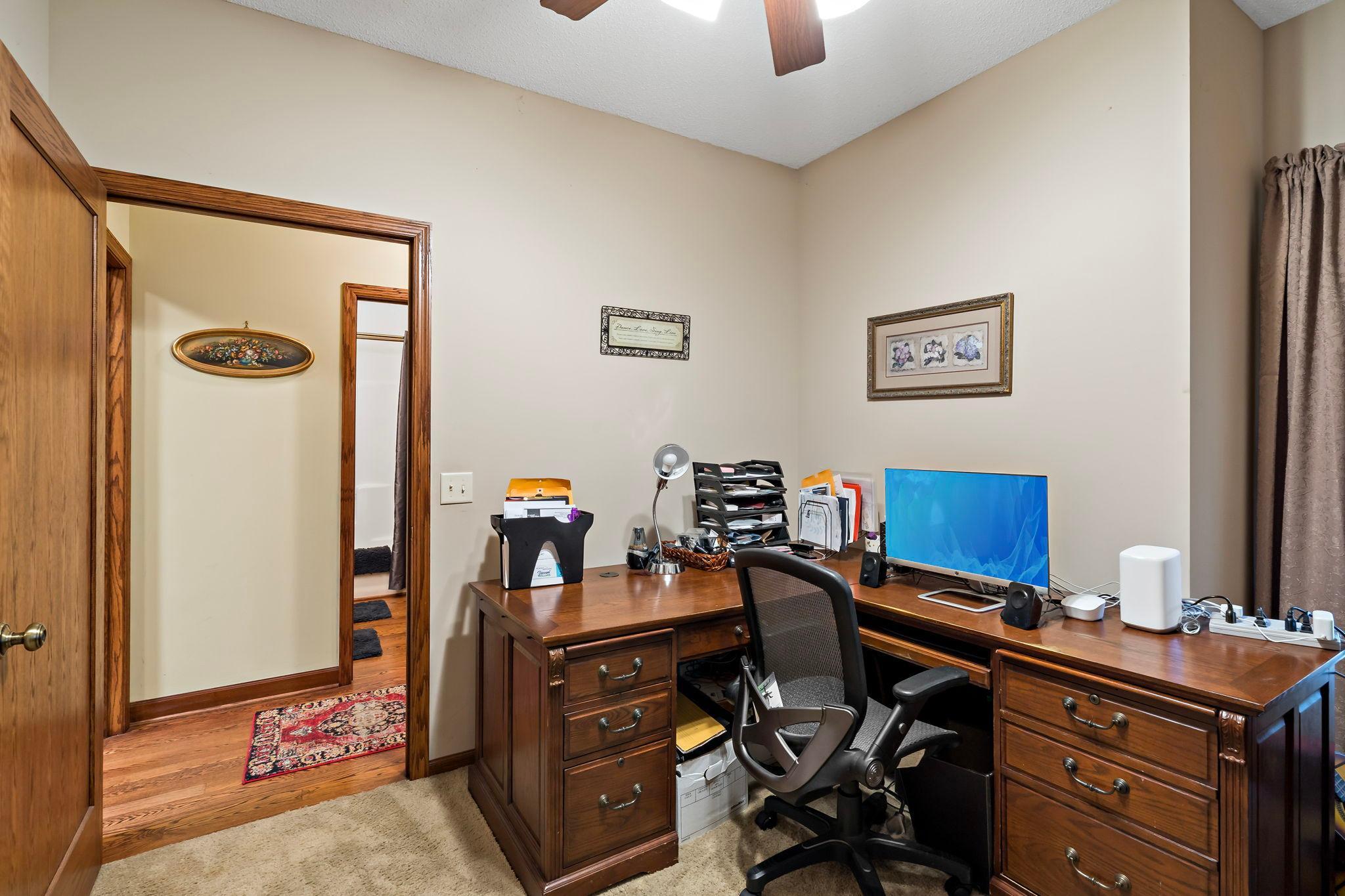 main floor 2nd bed used as office
