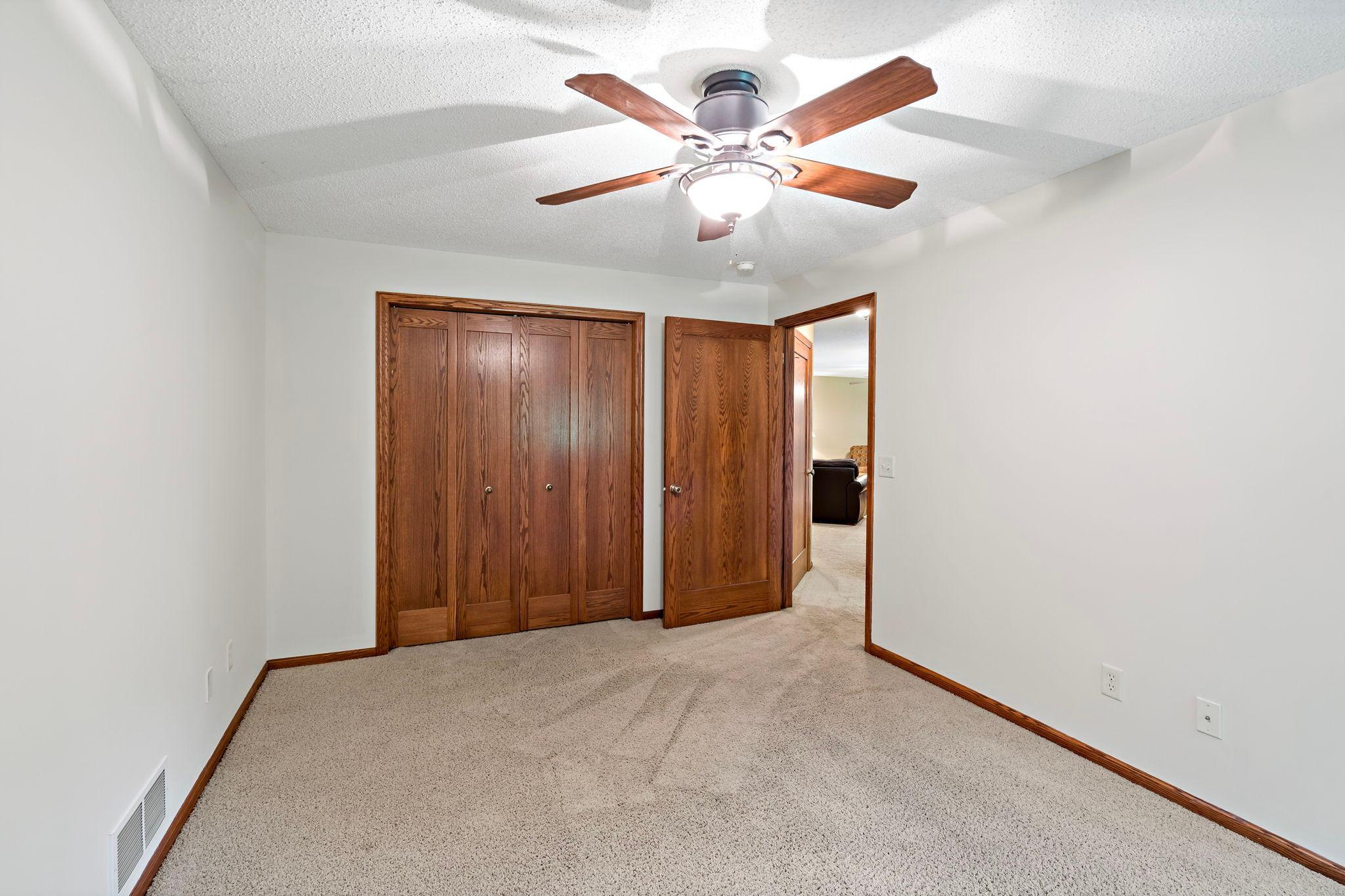 Large closets in extra bedrooms