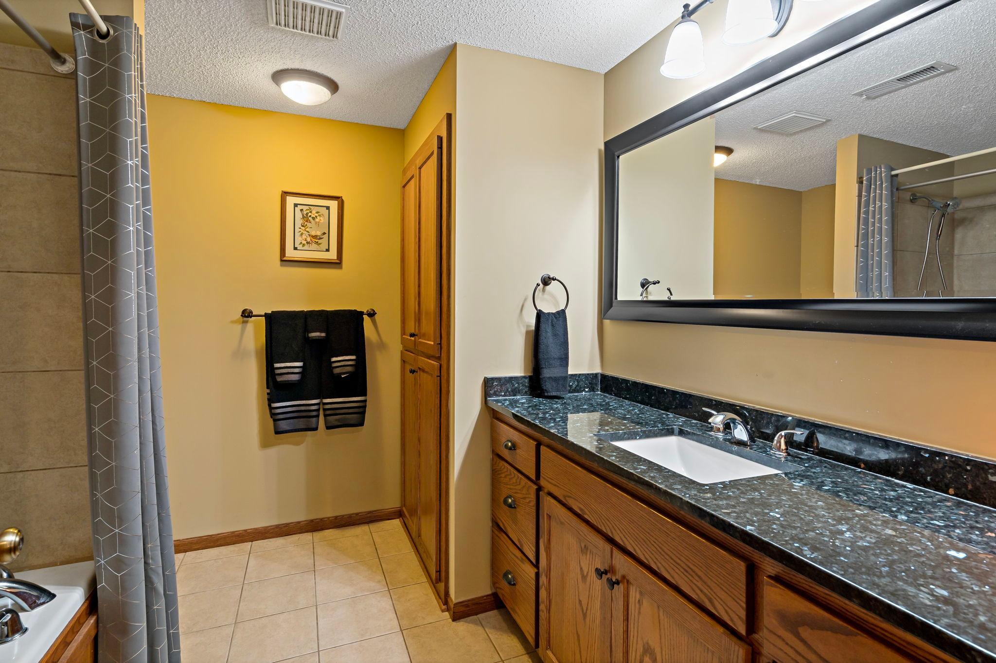 Guest bath w/granite (lower level)