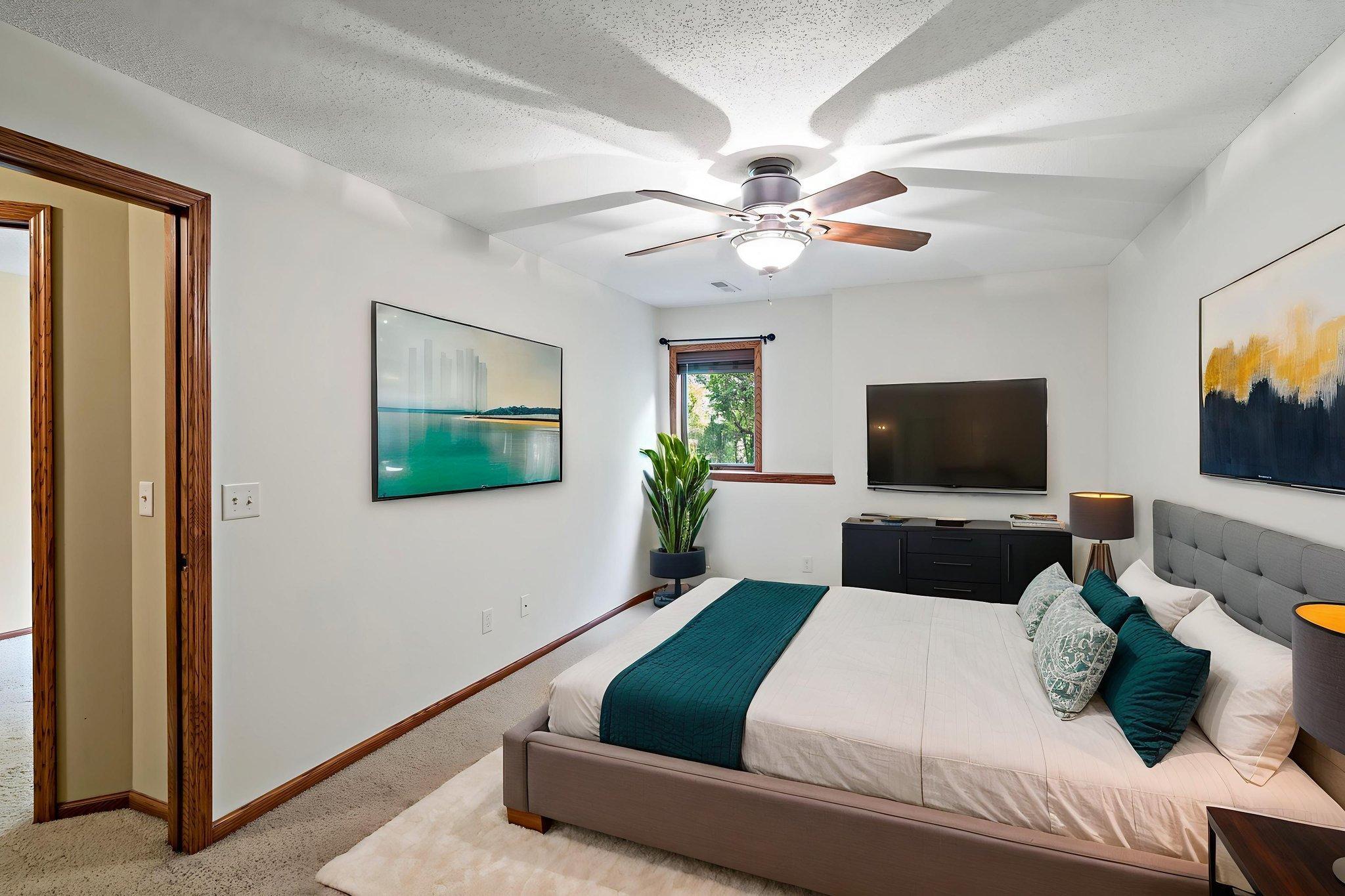 This photo is virtually staged. Lower level 4th bedroom