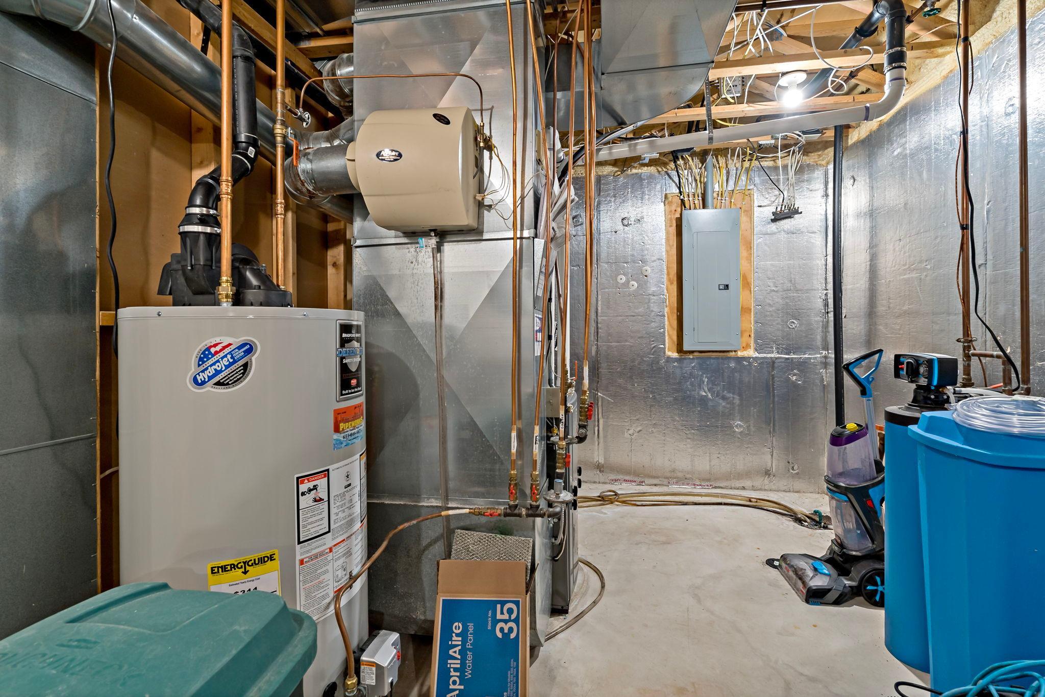 Furnace, hotwater and water softener