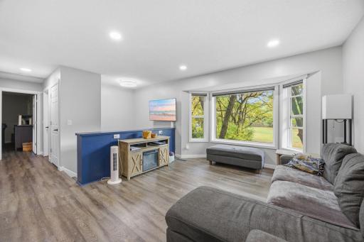 Bright living room with an open-concept design.