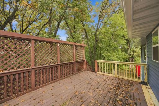Large deck with plenty of space for outdoor dining, entertaining and bbq's.