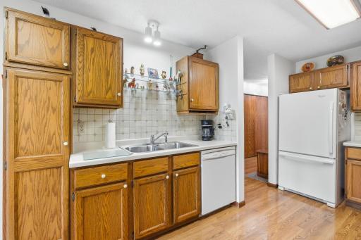 This unit has an additional cabinet for pantry items (shown on left).