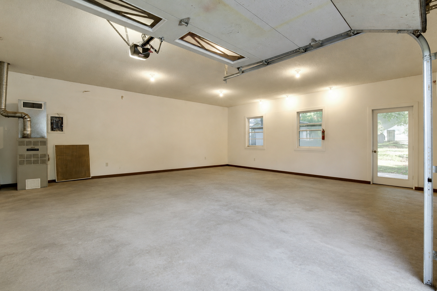 extra deep two car garage bay insulated and heated