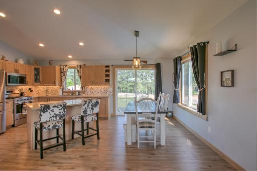 Great views of the backyard from the dining room