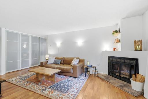 Glass closet doors provide a spacious bright feel throughout.