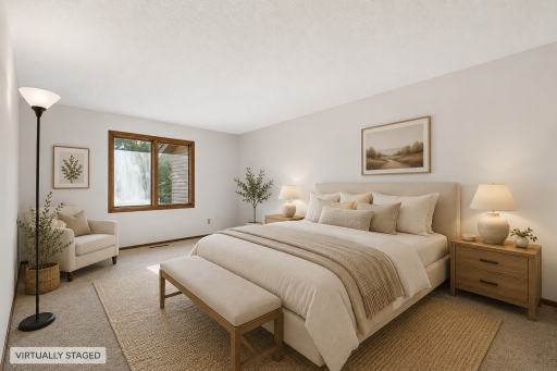 Your own peaceful retreat at the end of the day! This spacious primary bedroom offers plenty of room to unwind, curl up with a good book, and create a comfortable space that truly feels like your own.