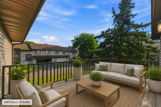 Picture morning coffee in the sunshine, summer dinners outside, a glass of wine at the end of the day, and weekends spent catching up with friends. This spacious deck is ready to become one of your favorite places to make memories at home.
