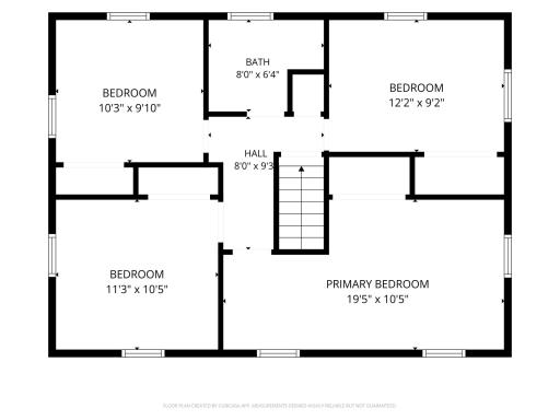 Upper level with 4 bedrooms, linen closet and full bathroom