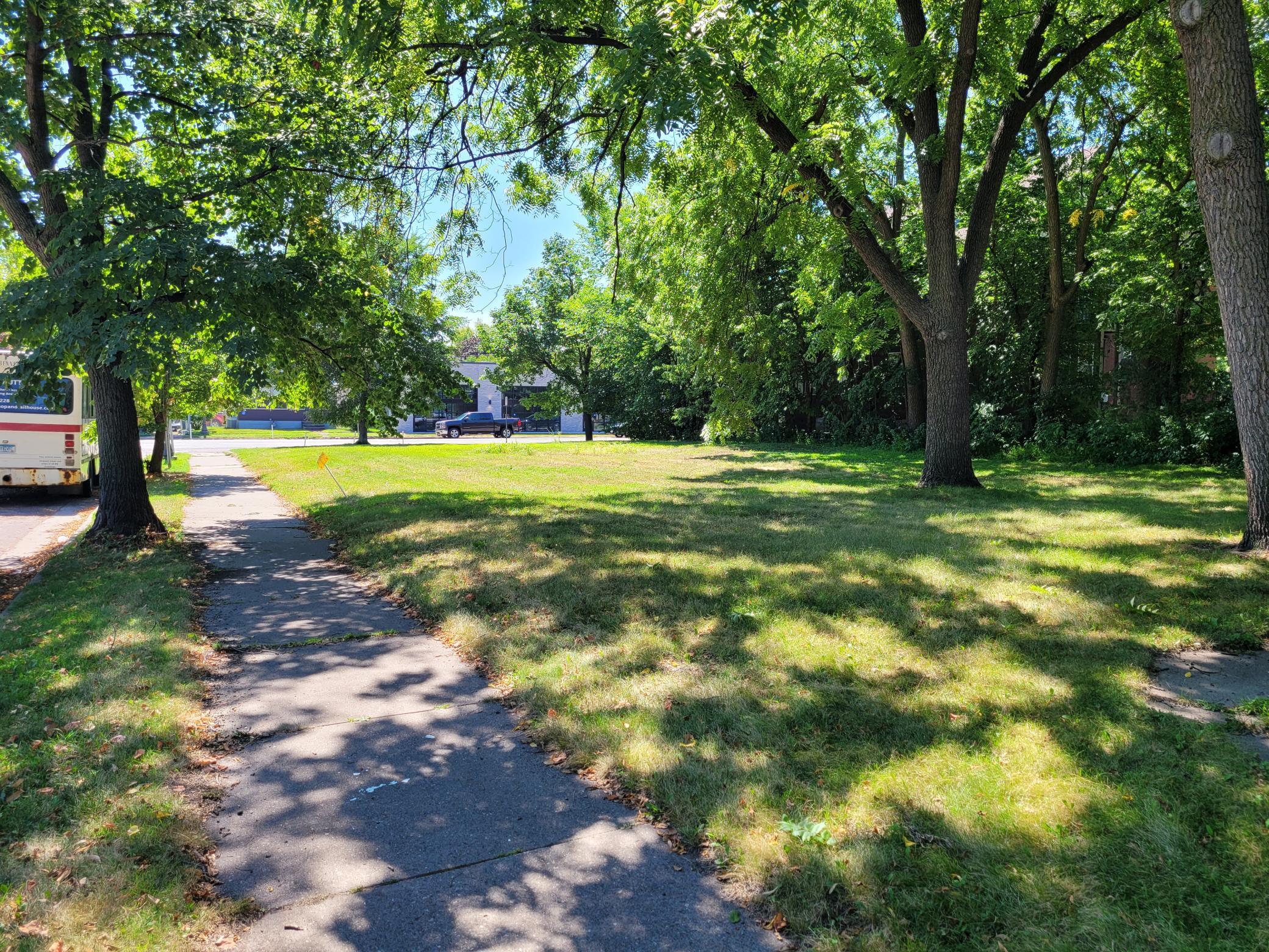 Great visibility on corner lot.