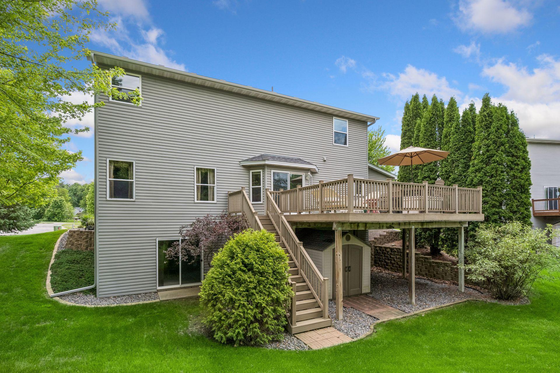 Back of Home with Maintenance free deck