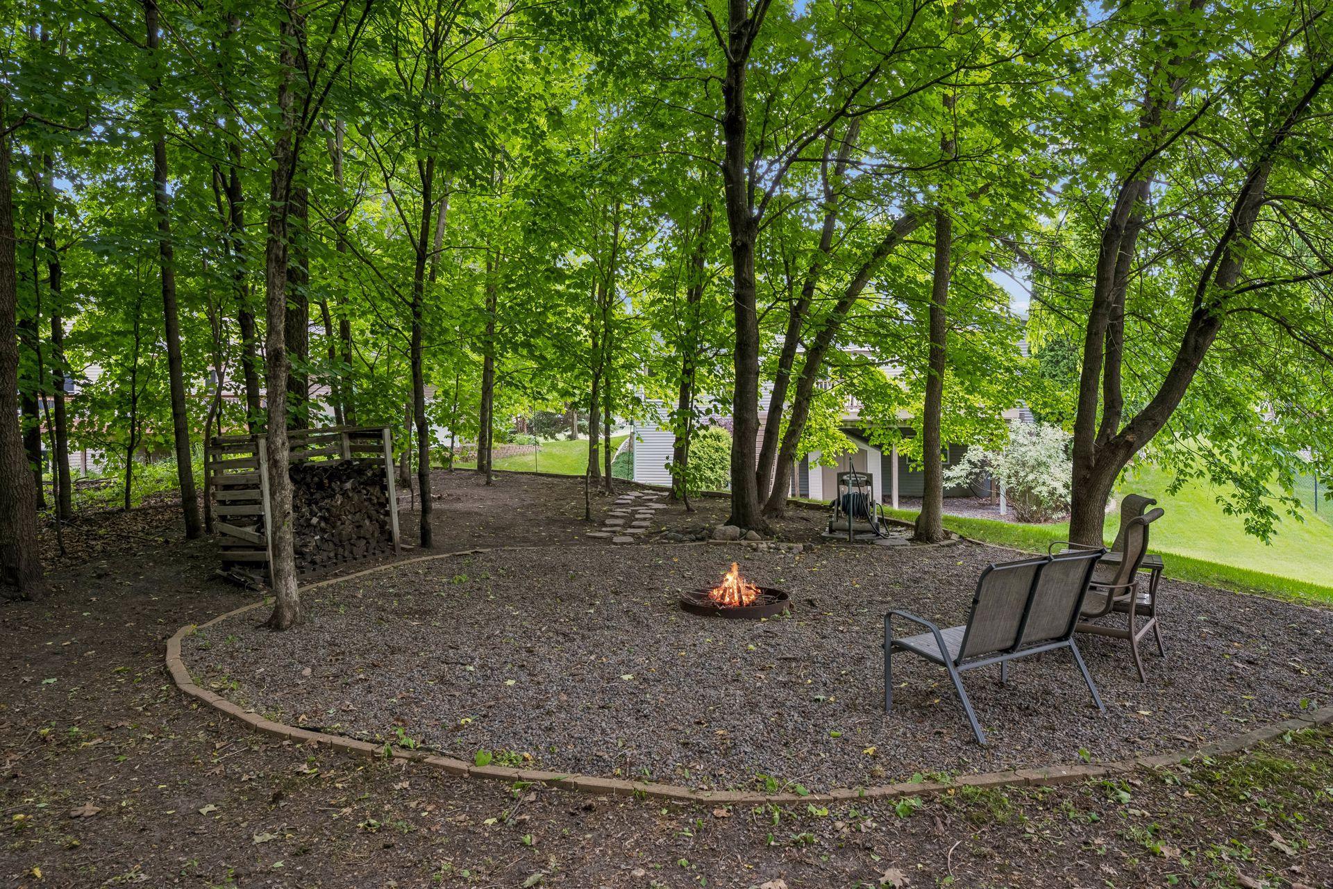 Secluded backyard