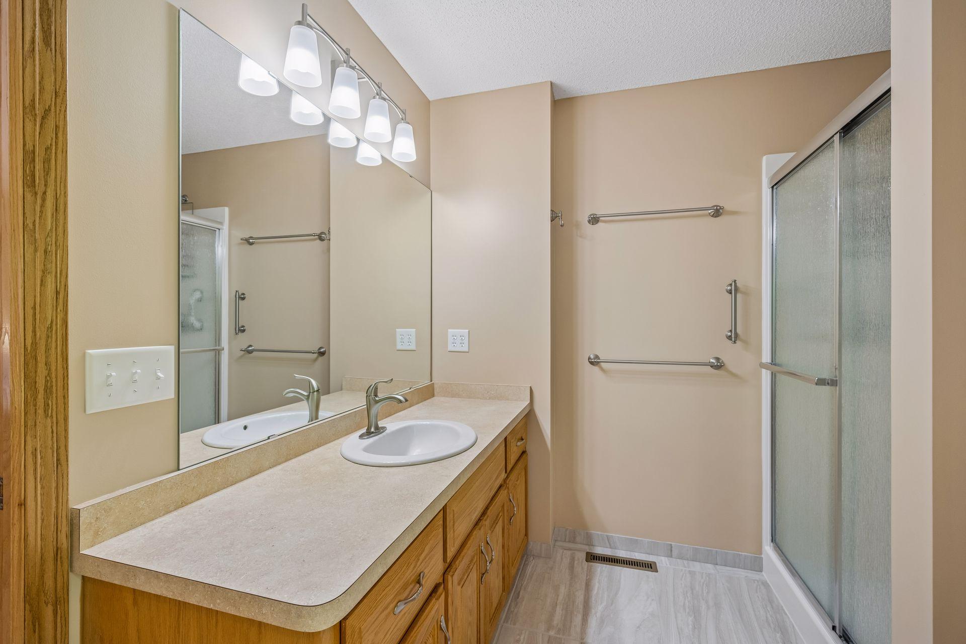 Primary Bathroom with Separate Shower and Tub