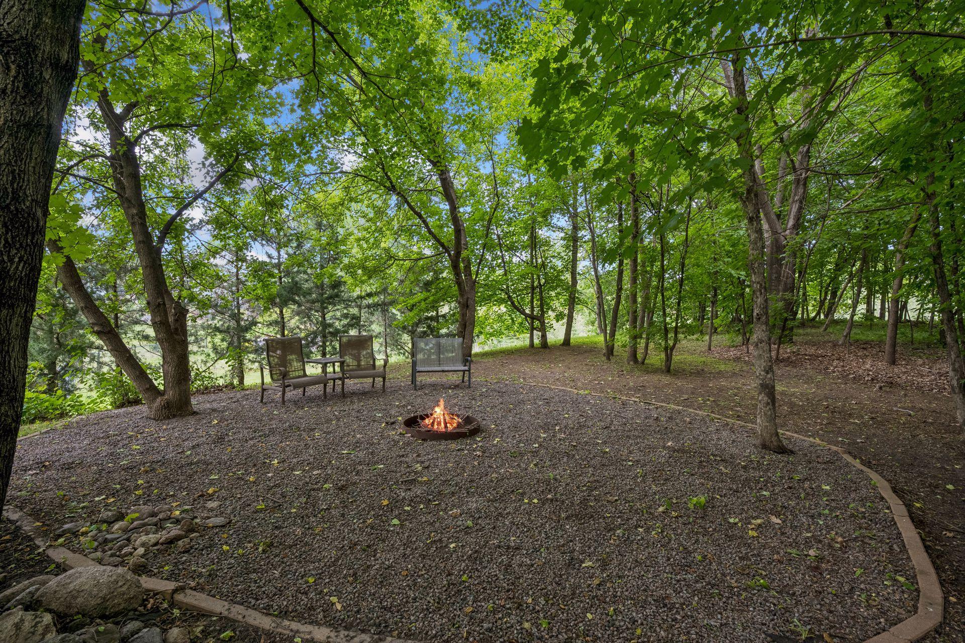 Private Back yard with firepit