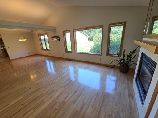 Architecturally sculpted vaulted ceilings. vaulted