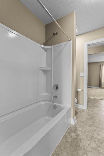 Tub & shower in the Jack & Jill bath