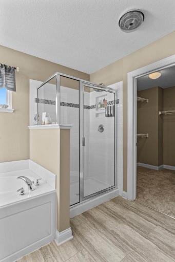 Primary shower and tub