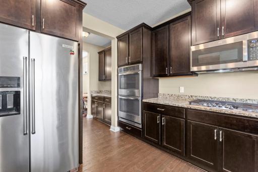 Extra space makes the kitchen feel less cluttered.