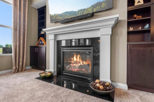 Gas fireplace for those chilly nights