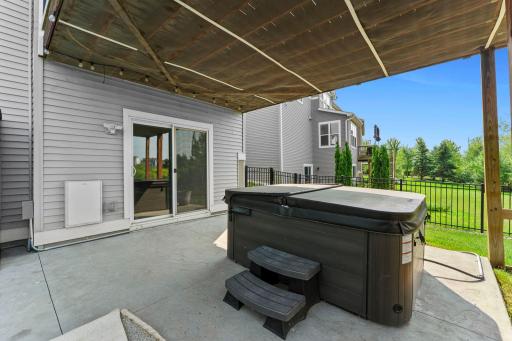 Relax in the hot tub on cool nights.