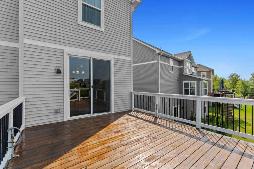 Deck has piping ready for your BBQ grill