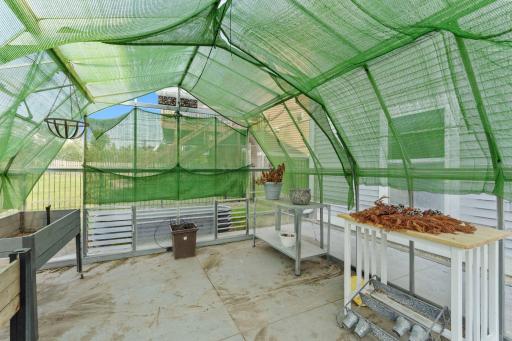 Green house to nurture plants.