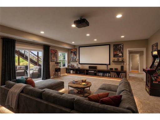 The lower level family room virtually imagined.